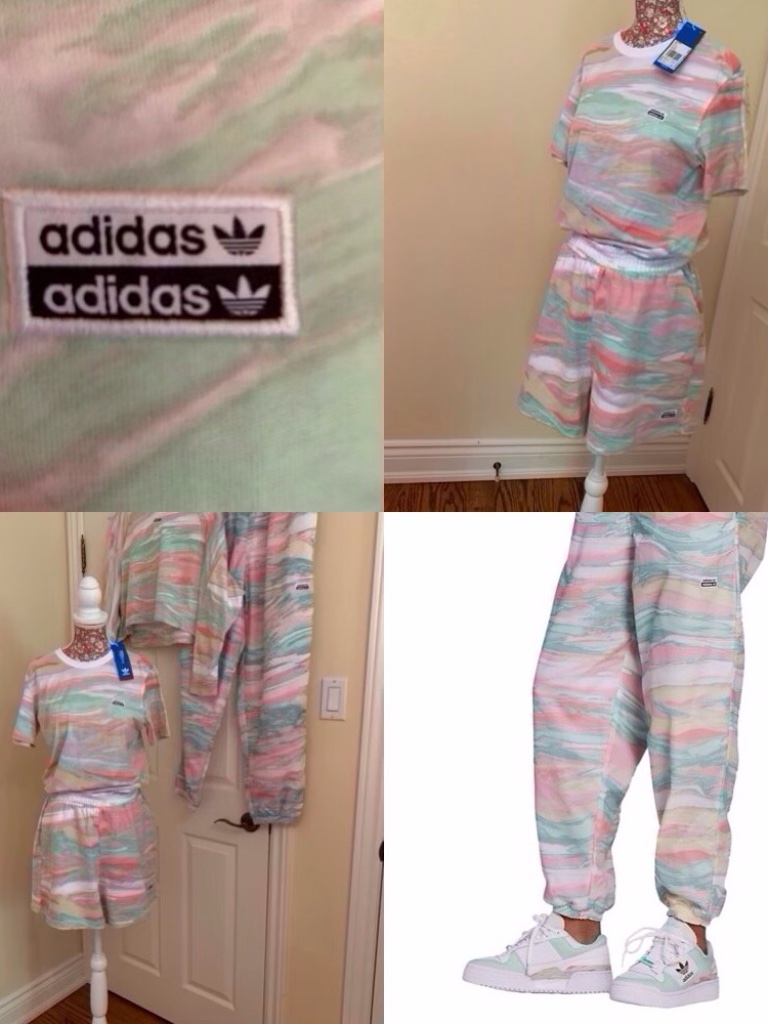 Nwt Rare Adidas Originals Marble Print Unisex Set/4 Size M
